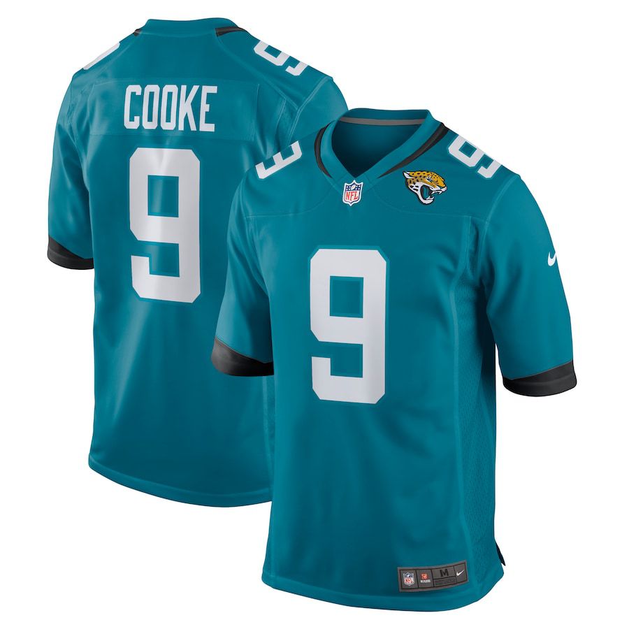 Men Jacksonville Jaguars 9 Logan Cooke Nike Green Game NFL Jersey